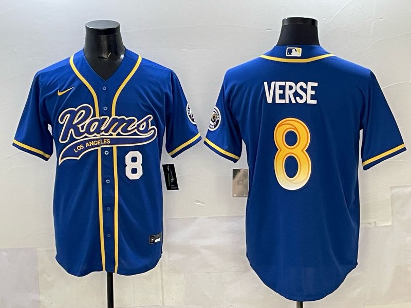 Men Los Angeles Rams #8 Verse Blue Joint Name Nike 2025 Limited NFL Jersey style 06->los angeles rams->NFL Jersey